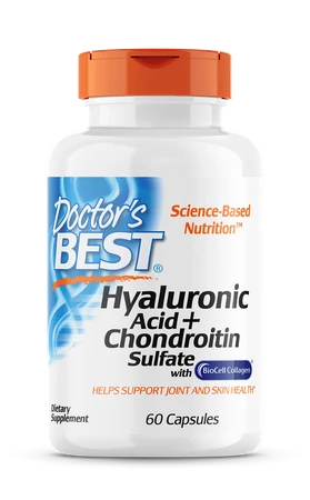 DOCTOR'S BEST Hyaluronic Acid + Chondroitin Sulfate with BioCell Collagen (60 kaps.)