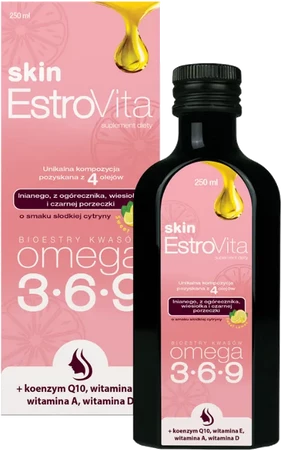 EstroVita Skin Omega 3-6-9 dla kobiet 250 ml smak lemon