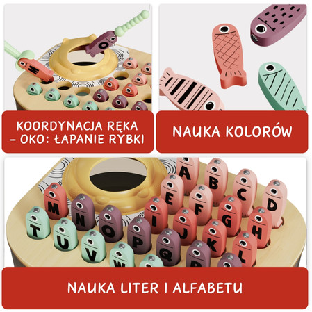 Łowimy Rybki ABC – magnetyczna gra zręcznościowa 24 mies.+ TOPBRIGHT