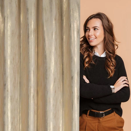 ZASŁONA GOTOWA EMILA NA TAŚMIE 140 X 270 CM KREMOWY