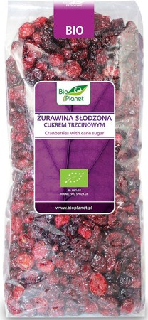 ŻURAWINA SŁODZONA CUKREM TRZCINOWYM 1kg BIO PLANET