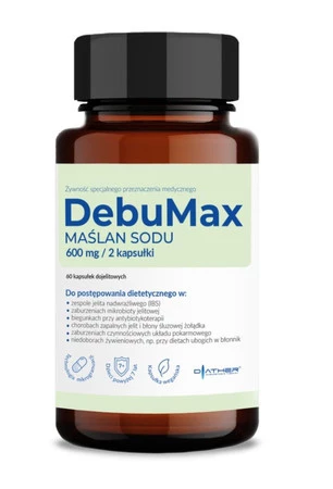 DIATHER DebuMax Maślan sodu 600 mg 60 kaps.