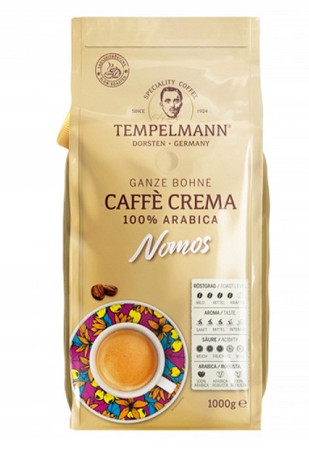 Tempelmann kawa ziarnista Nomos Cafe Crema 100% Arabica 1 kg