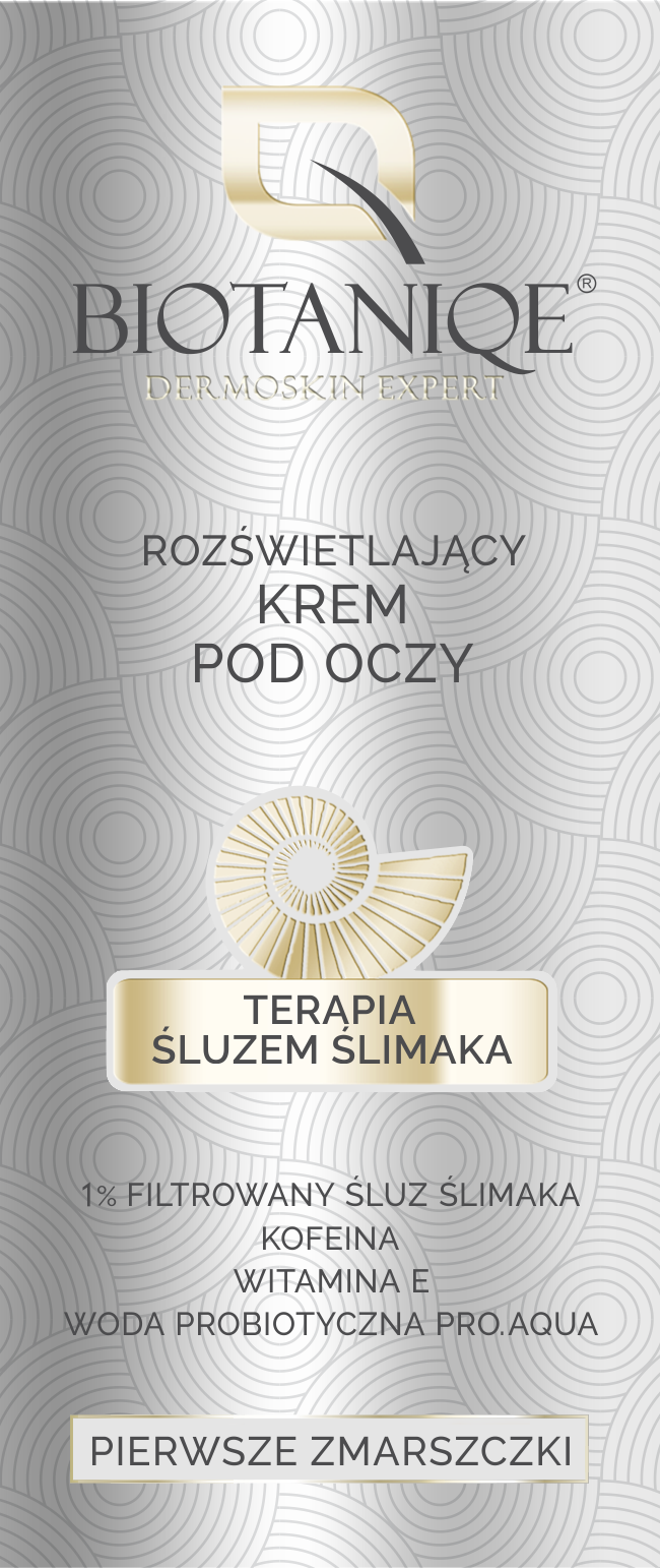 Biotaniqe, Terapia Śluzem Ślimaka, Rozświetlający Krem pod Oczy, 15 ml