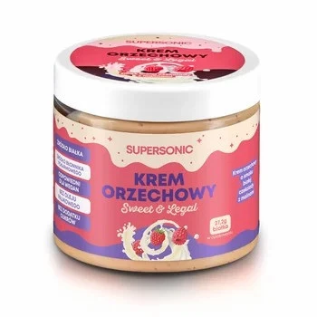 Supersonic Krem orzechowy proteinowy o smaku białej czekolady z malinami 160 g