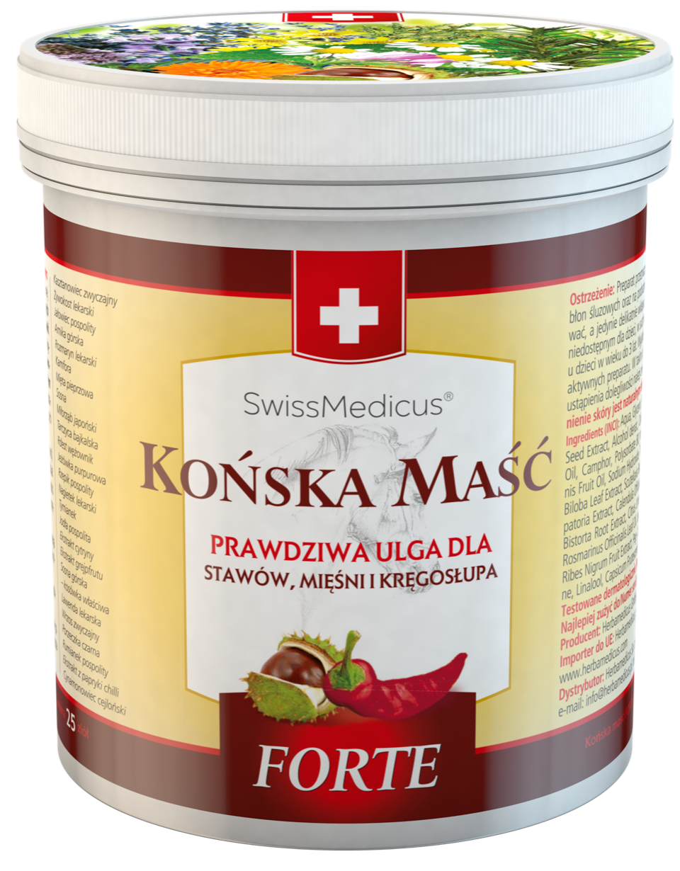 SWISSMEDICUS Końska maść rozgrzewająca FORTE 500ml