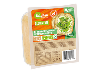 CHLEB FOREMKOWY WIELOZIARNISTY BEZGLUTENOWY 250 g - BALVITEN KRÓTKA DATA 2026-07-21