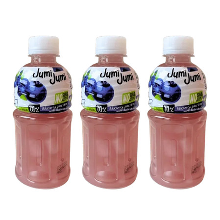 Zestaw: 3x Jumi Jumi Napój 70% zawartość soku Blueberry, Wild Berry& Raspberr 320 ml