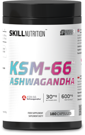 Skill Nutrition KSM-66 Ashwagandha 200 mg na wsparcie w okresach stresu 180 kaps. vege