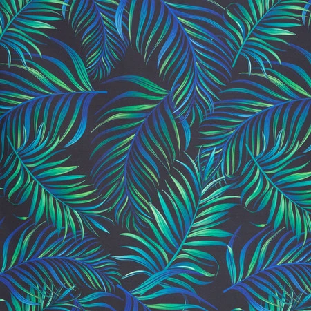 ZASŁONA GOTOWA D91 PALMS 01 140 X 250 CM CZARNY