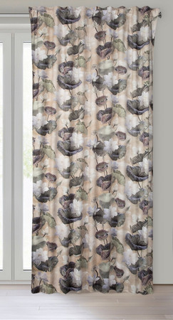 ZASŁONA GOTOWA LOTOS NA TAŚMIE 140 X 270 CM BEŻOWY