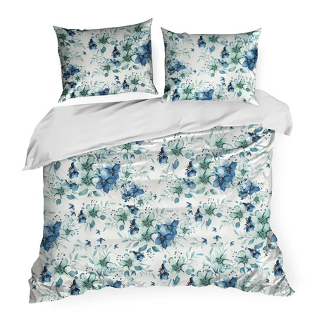 Komplet Pościeli Satynowej Spring 54 220 x 200 cm, Niebieski