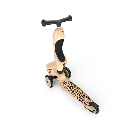 SCOOTANDRIDE Highwaykick 1 Lifestyle 2w1 Jeździk i hulajnoga z zamykanym schowkiem 1-5 lat Leopard