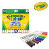 Crayola Flamastry stożkowe mazaki dla dzieci zmywalne 12szt.