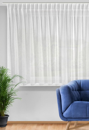 FIRANA GOTOWA BELISSA NA TAŚMIE 400 X 170 CM BIAŁY