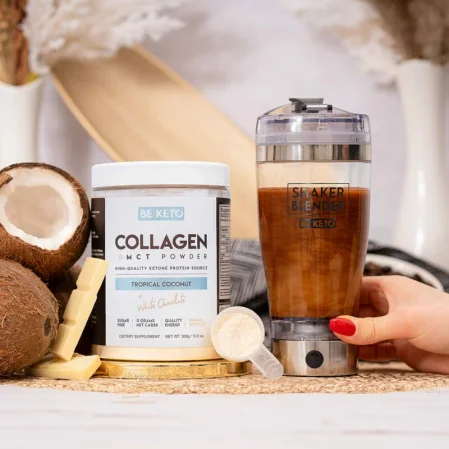 Be Keto Kolagen z olejem MCT Tropikalny Kokos i Biała Czekolada 300g