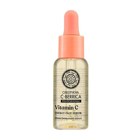Wegańskie, energizujące serum do twarzy z witaminą C i hydrolatem z rokitnika ałtajskiego, 30ml OBLEPIKHA C-BERRICA