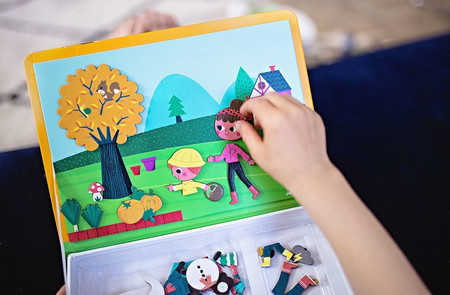 Janod Magnetyczna układanka 4 pory roku Magnetibook