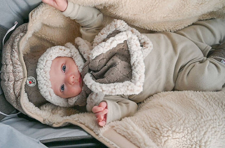 Lodger Dwuwarstwowa zimowa czapeczka z polaru brązowa Fleece Buffalo 3-6 m