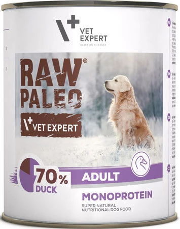 Vet Expert RAW PALEO Adult Monoprotein Kaczka 800g