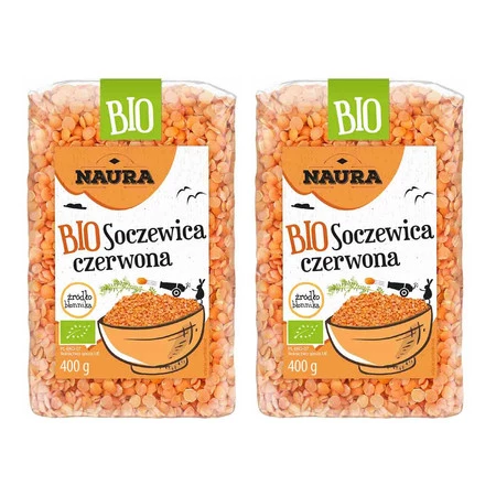 Zestaw 2x Soczewica czerwona BIO 400 g