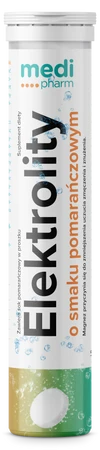 Medi Pharm Elektrolity smak pomarańcza 20 tabl. mus.