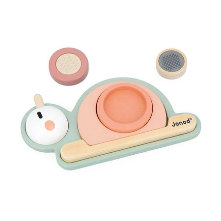 Janod Drewniana układanka sensoryczna Ślimak Sweet Cocoon 12 m +