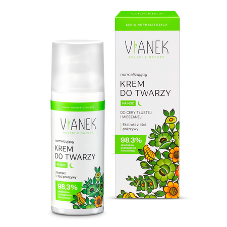 Vianek, Normalizujący krem do twarzy na noc,  50 ml