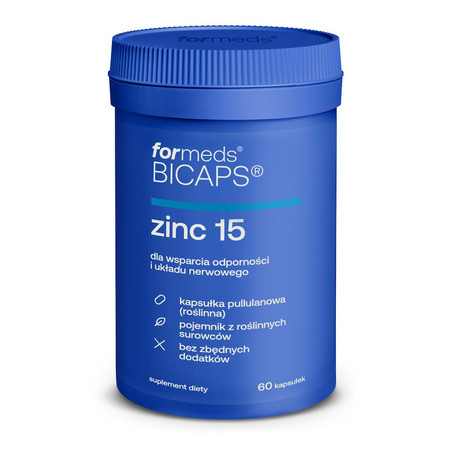 Zestaw mix Formeds: 1x Bicaps Zinc 15 Cynk 60 kaps., 1x Bicaps Ashwagandha 60 kaps. wege i 1x Olicaps Omega 3-6-9 - 60 kaps.