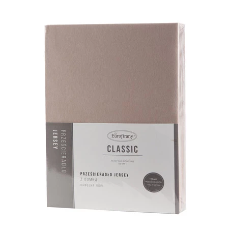 Prześcieradło Jersey3 90 x 200 x 25 cm, Beżowy