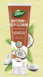 Dabur Wybielanie + Dogłębne oczyszczenie 100ml - pasta do zębów z olejem kokosowym i sodą oczyszczoną