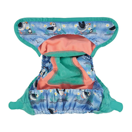 Close, Pop-in AI2, Pielucha wielorazowa zapinana na rzepy, Blue Puffin