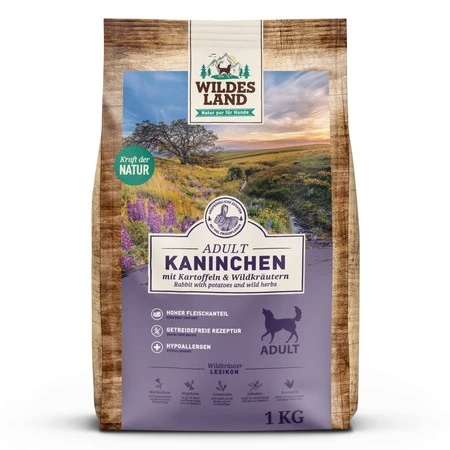WILDES LAND DOG Kaninchen - królik z ziemniakami i ziołami (1kg)