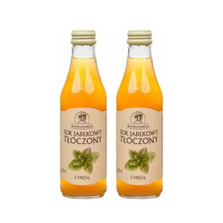 Zestaw: 2x Sok jabłkowy tłoczony z miętą 250 ml