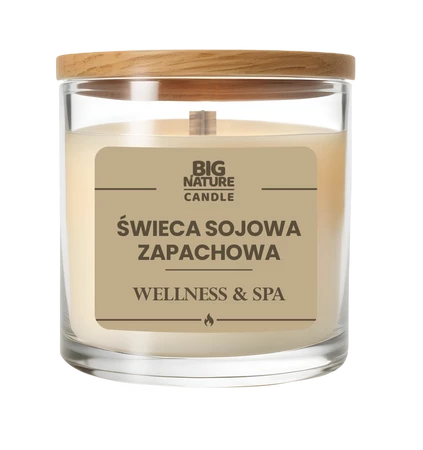 Big Nature Świeca sojowa o zapachu WELLNESS&SPA 225g