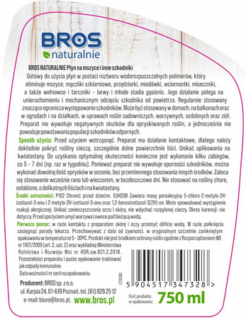 BROS NATURALNIE płyn na mszyce i inne szkodniki 750ml