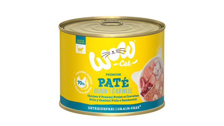 Zestaw 10x WOW CAT Huhn Garnelen - kurczak z krewetkami dla dorosłych kotów (200g)
