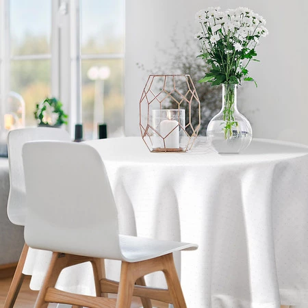 OBRUS ELLEN O 150 CM BIAŁY