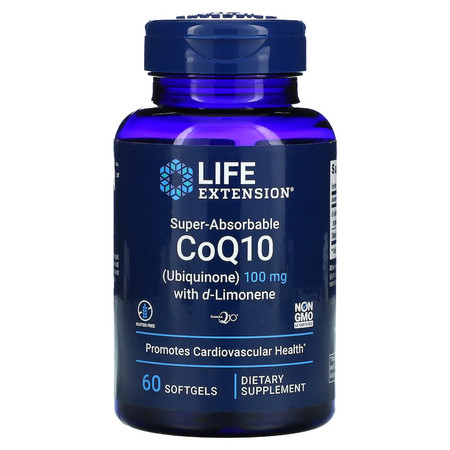 Life Extension Koenzym Q10 Ubichinon Kaneka 100 mg + D-Limonen 100 mg - 60 kaps.