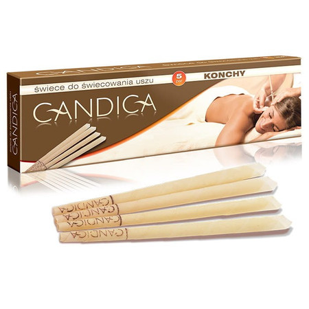 Aura Herbals − Konchy Candica, świece do świecowania uszu − 5 par