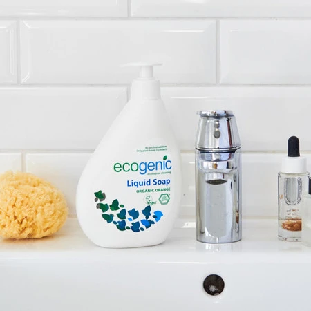 Ecogenic, Mydło do rąk w płynie z pompką, Pomarańcza, 500 ml