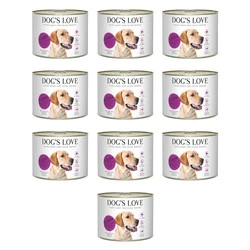 Zestaw 10x DOG'S LOVE Lamm - jagnięcina z dynią, morelą i ziemniakami (200g)