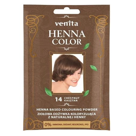 Henna Color ziołowa odżywka koloryzująca z naturalnej henny 14 Kasztan