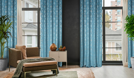 ZASŁONA GOTOWA ARETA 140 X 250 CM NIEBIESKI