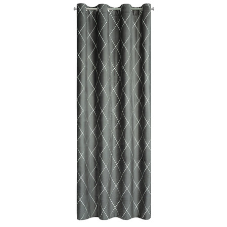 ZASŁONA DEKORACYJNA PIERRE CARDIN MARGO 140 X 250 CM JASNOSZARY