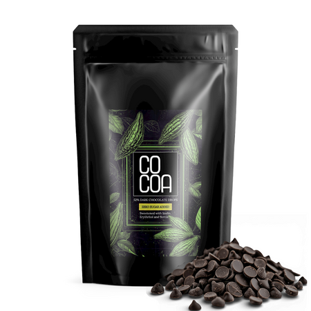 COCOA DROPSY Z CIEMNEJ CZEKOLADY 52 % BEZ DODATKU CUKRÓW BIO 200 g