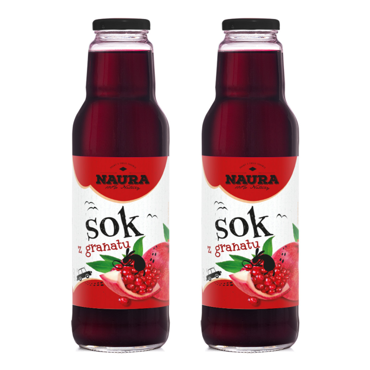 Zestaw 2x Naura − Sok z granatu − 750 ml - Nabea.pl