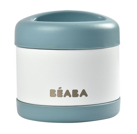 Beaba Pojemnik - termos obiadowy ze stali nierdzewnej z hermetycznym zamknięciem duży 500 ml baltic blue/white