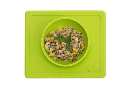 EZPZ Silikonowa miseczka z podkładką 2w1 Mini Bowl zielony