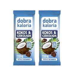 Zestaw: 2x Baton kokos i czekolada bez dodatku cukru 33 g